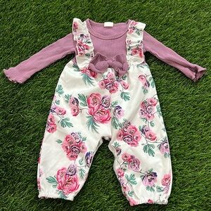 Infant Jumpsuit - flower Print